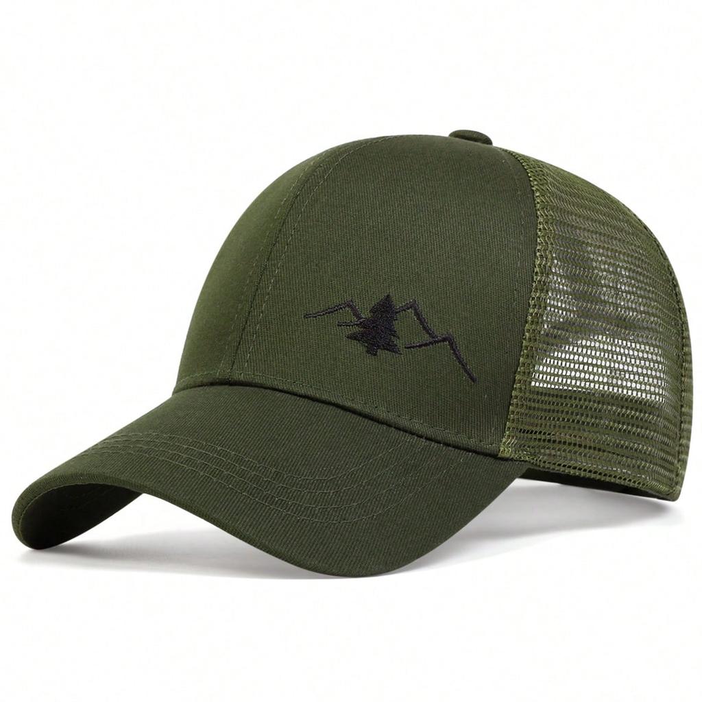 Fashion Mountain Embroidery Baseball Cap Summer Breathable Mesh Caps Adjustable Hip Hop Trucker Hats Men Women Outdoor Sun Hats