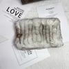 Women Handmade Stretch Real Rabbit Fur Scarf Knit Genuine Rex Rabbit Fur Headbands Girls Natural Rabbit Fur Ring Scarves