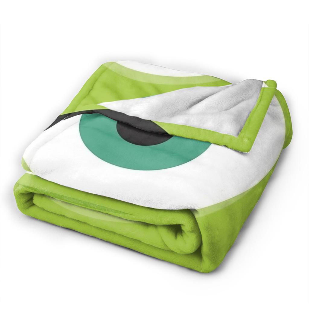 Mike Wazowski Monsters University Flannel Throw Blankets Monsters Inc Blankets for Sofa Bedroom Warm Bedroom Quilt,