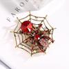 Elegant Rhinestone Spider Brooch - High-end Fashion Insect Corsage Pin for Ladies' Suits