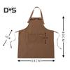 Widen Shoulder Straps Kitchen Apron with Pocket Polyester Cotton Gardening Chef Cooking Apron