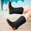 New Japanese and Korean Medium and High Rain Boots for Women, Wearing Velvet Warm, Non-slip and Waterproof Fashionable Women's Rain Shoes