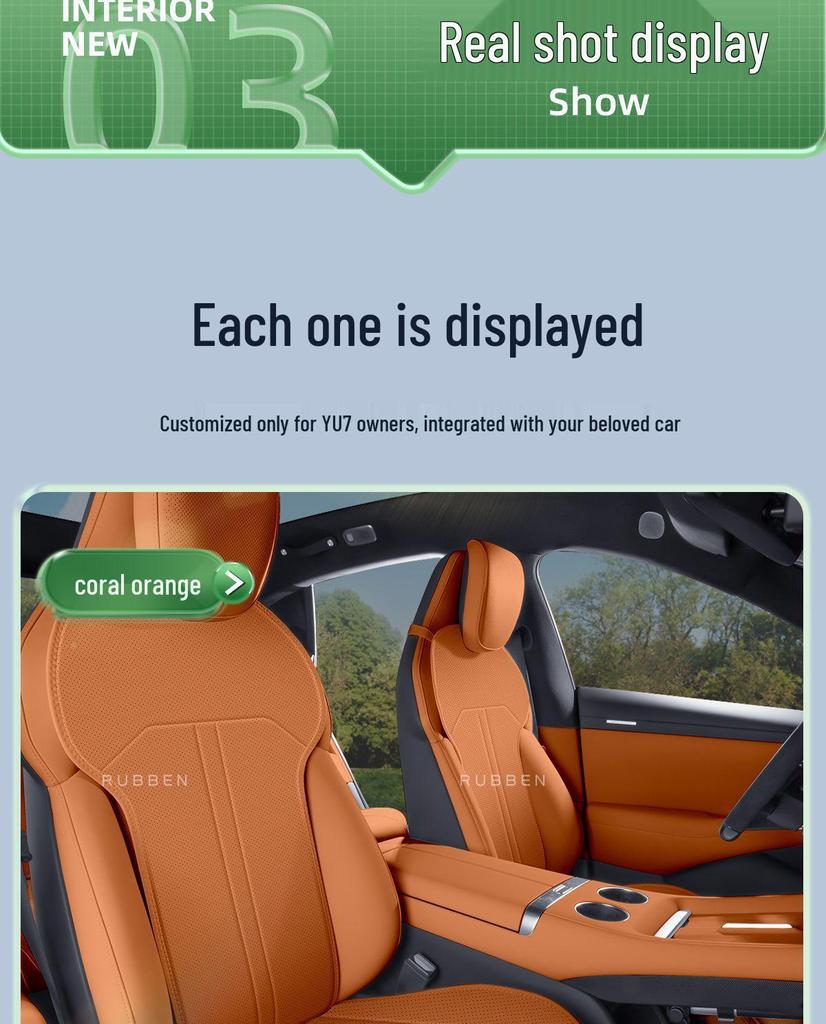All-Season Ventilated Seat Cushions for Xiaomi YU7 Car - 2025 Interior Accessories