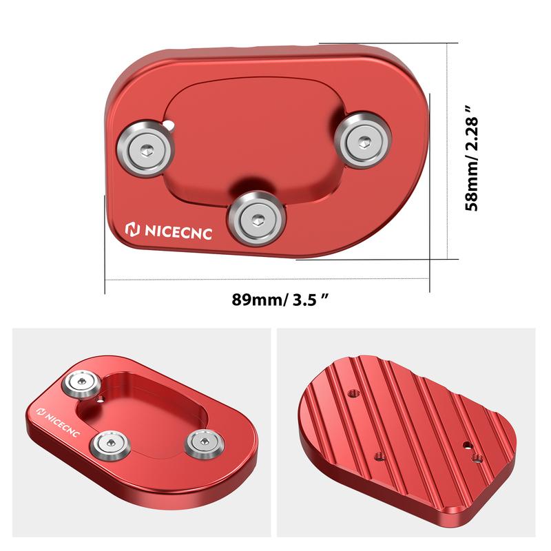 NICECNC For Honda XR650L 1993-2025 2024 2023 2022 Motorcycle Aluminum Kickstand Side Stand Plate Extension XR 650L Accessories