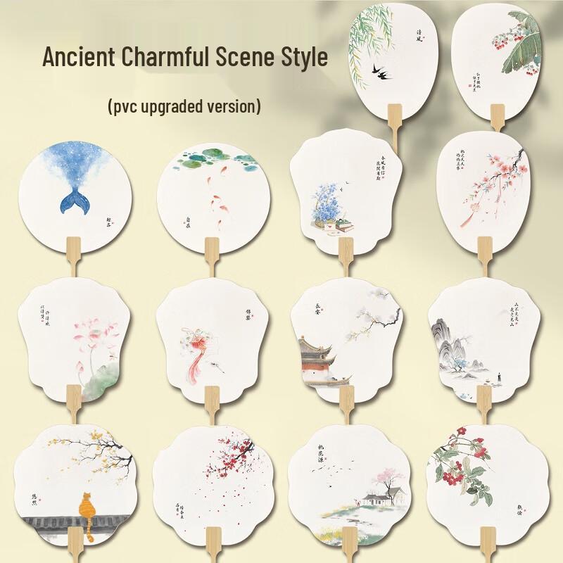 Набор ручных лаковых вееров из рисовой бумаги Zunwei для каллиграфии