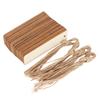 72pcs Wood Blank Bookmarks Unfinished Wood Hanging Tags with Holes and Ropes for Christmas DIY
