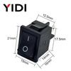 6A 250VAC KCD1-104 Rocker Switch 4pin On Off DPST 12V 220V Red Lamp Black Latching 15x21 Rocekr Switch