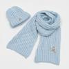 RECLOW HALFNA MUFFLER BEANIE SET SKY BLUE