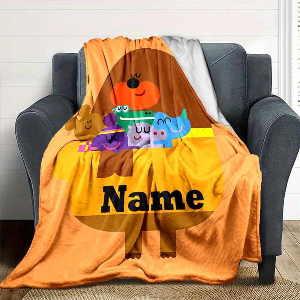 Duggee And Friends Blanket With Customizable Name Comfortable In All Seasons Suitable For Sofas Beds Travel Camping And Office Decoration Perfect Gift