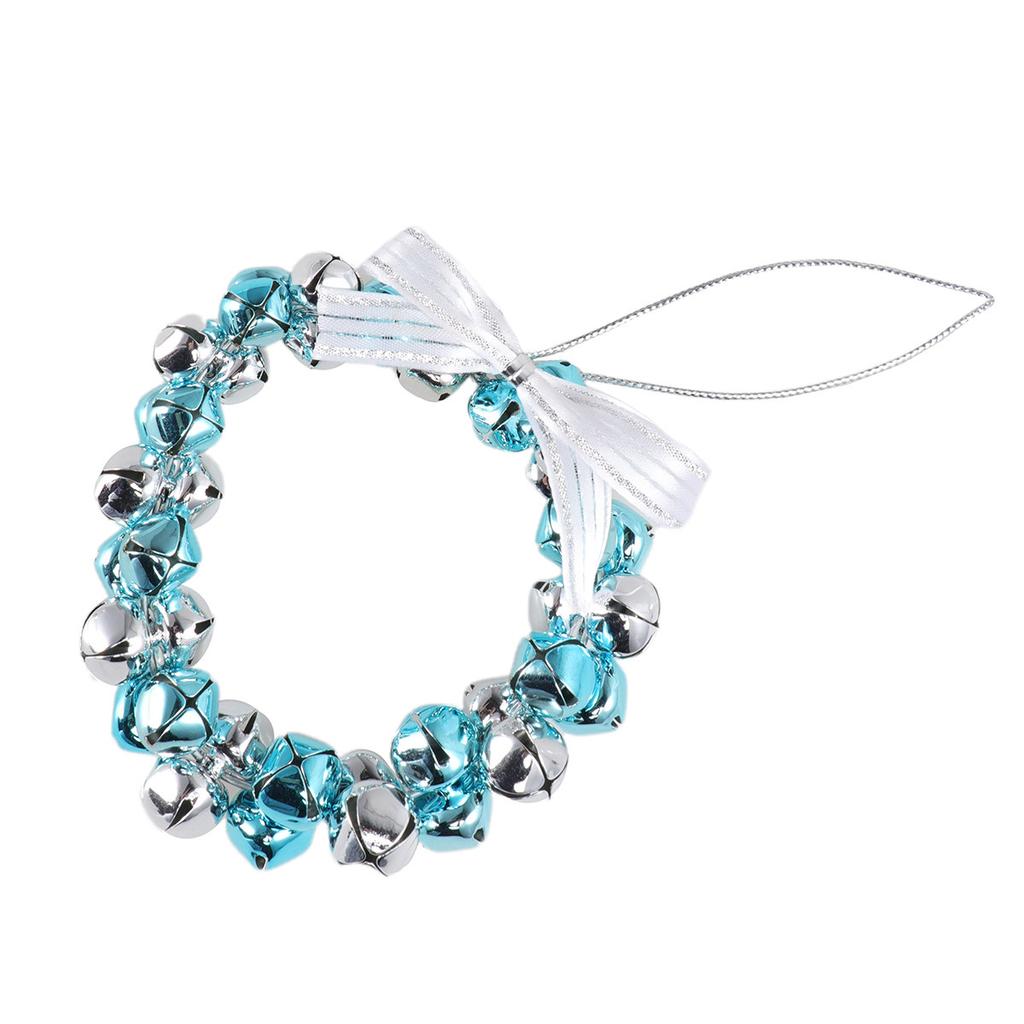 Christmas Bells Hanging Decor Small Size Bell Pendant For Tree Door Home Office Decoration Silver Blue Style