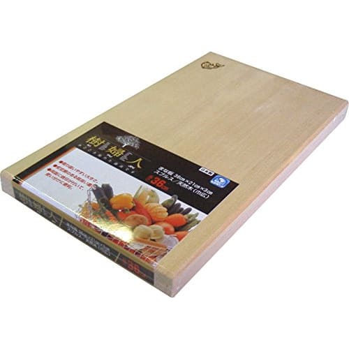Ichihara Woodworks Wooden Cutting Board, "Kufujin" Wide Size, 36 X 21 X 3 Cm