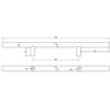 4 X Furniture Handle Railing 256 Mm Gold