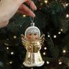 Shiny Gold Christmas Tree Pendant Snowman Cane Candy Merry Christmas Decor Shatterproof Plastic Xmas Tree Pendant New Year Decor