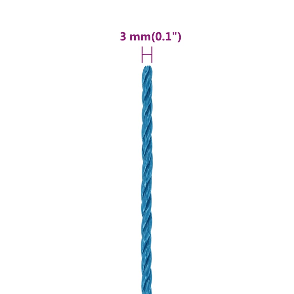 Vidaxl Linka Robocza, Niebieska, 3 Mm, 100 M, Polipropylen