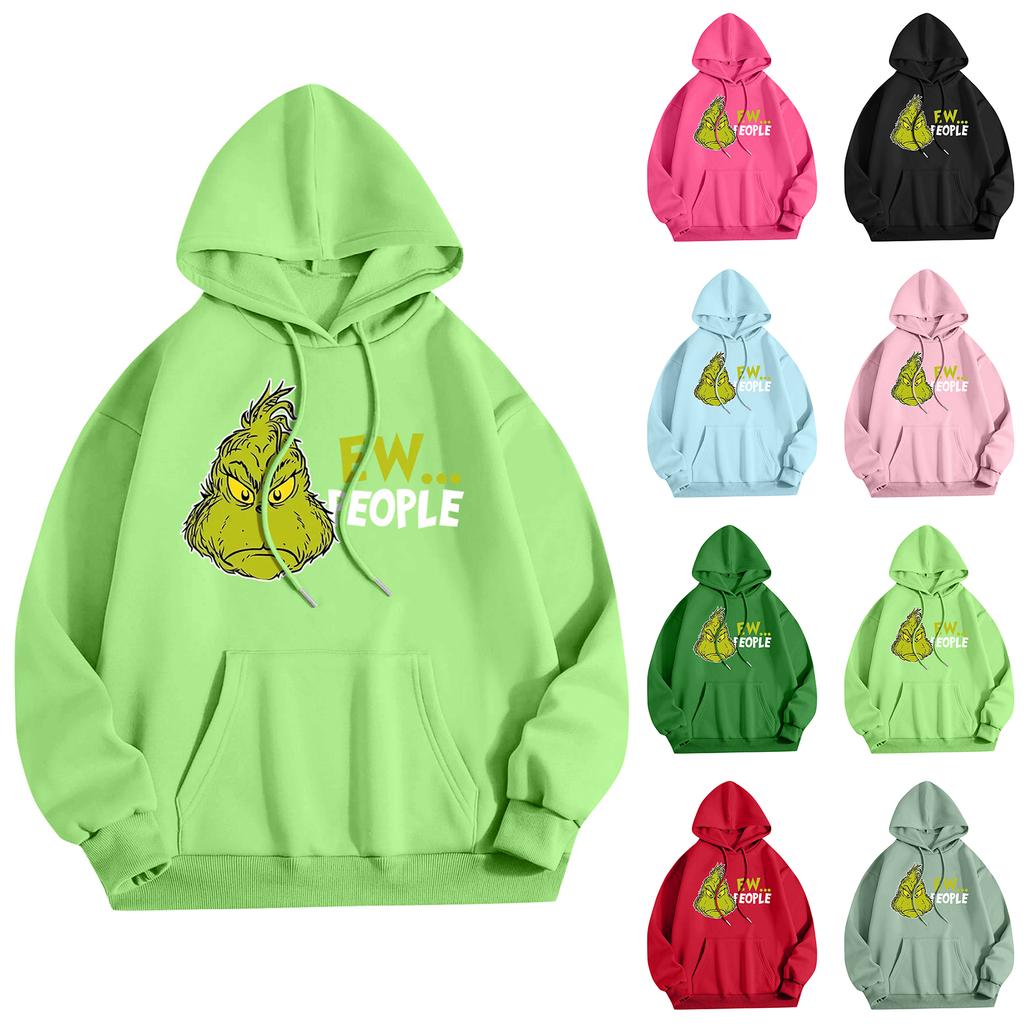 Women's Fashion Women's Lightweight Long Sleeve Pullover With Pockets Preppy Graphic Hoodie