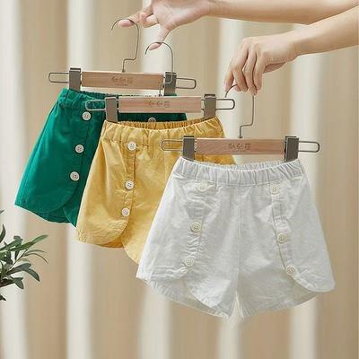 Girls' Shorts for Summer Thin Solid Color Versatile Baby Girls' Summer Outerwear Pants