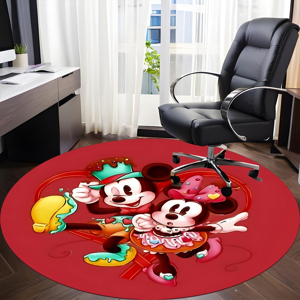 1pc Mickey, Minnie Chair Carpet for Office, Non-slip, Soft and Durable Office Rug, Perfect for Office yy251226043