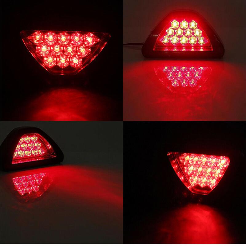 F1 Style Triangle 12 LED Rear Stop Tail 3rd Brake Light Universal SPORTY Red Len