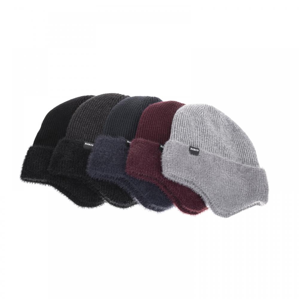 Knitted Wool Hat Winter Thick Pullover Sleeve Cap Men's Outdoor Hat Ski Cap Skullies Beanies
