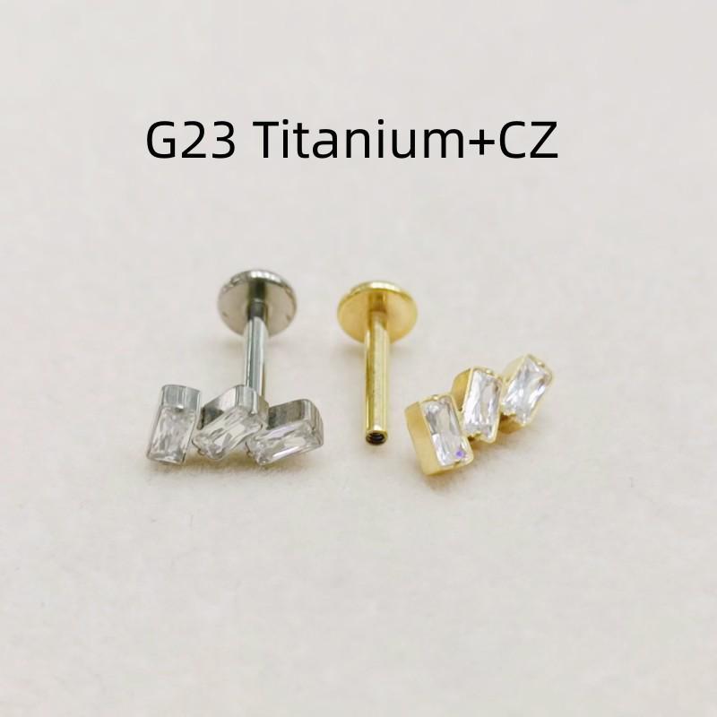 

Titanium Zircon Piercing Jewelry: Lip Stud, Medusa, Tragus, Helix – New Arrival Steel 1.2*8