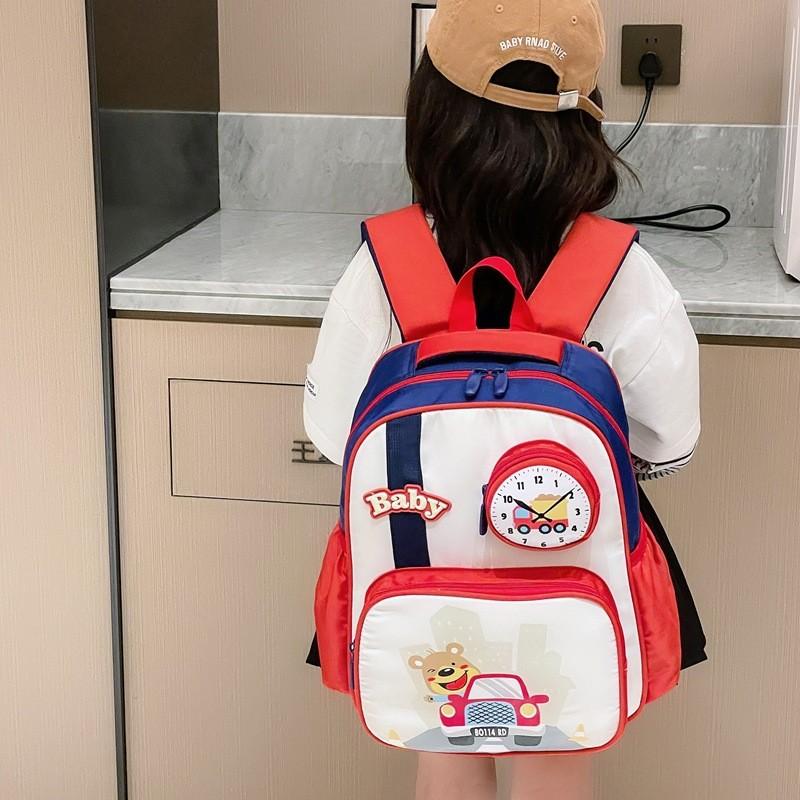 Cute And Breathable Nylon Children's Backpack Featuring Fun Animal Patterns