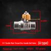 Thickened Double Male Thread Gas Valve for Natural Gas, 4-Point
