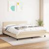 Maison Exclusive - Slatted Bed Base with Cream Mattress 180x200 Cm Fabric