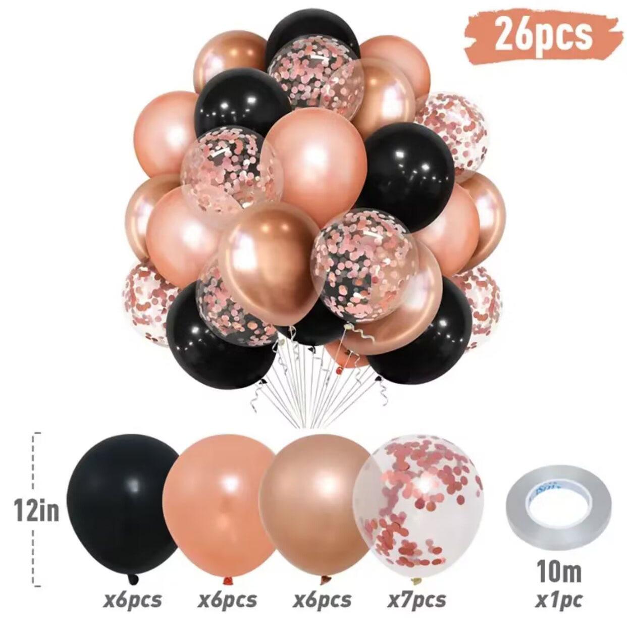 

10/26/38 шт. латексные шары с конфетти, украшение для дня рождения, свадебный декор, шары для детского душа, прозрачные воздушные шары на день Святого Валентина 12INCH