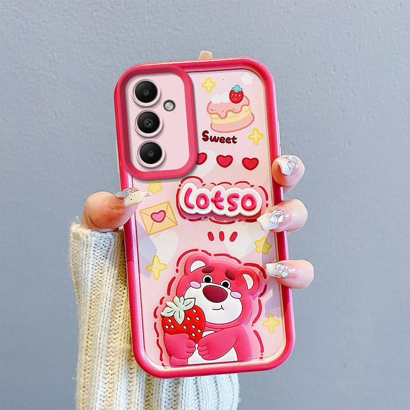 KEYSION Shockproof Case for Samsung S25 FE 5G with Lanyard Soft Silicone Cute 3D Cartoon Doll Phone Back Cover for Galaxy S25 FE