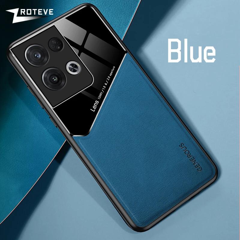 

Чехол для Reno8 Zroteve из ПУ кожи, автомобильный магнитный жесткий ПК чехол для Oppo Reno 8 T 8T Z 8Z Pro Lite Reno8z Reno8T, противоударные чехлы для телефона Reno8 Pro (5G) синий