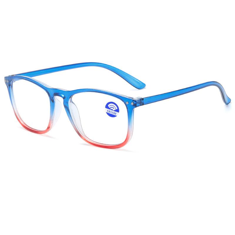Double Color Frame Anti Blue Rays Square Prescription Eyeglasses With Astigmatism Myopia Photochromic Goggles 0 -0.5 -0.75 To -6 0