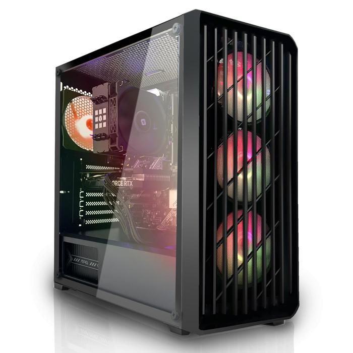 PC Gamer - AMD Ryzen 5 5500 - Nvidia GeForce RTX 5060 Ti 8Go - 32Go RAM - 1To M.2 NVMe- Windows 11 -808