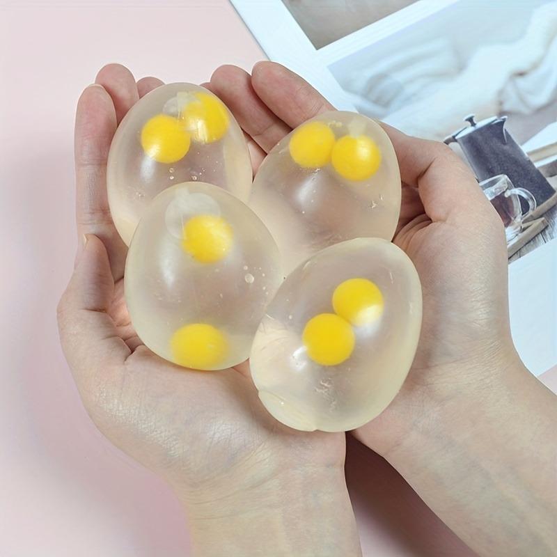 Squishy Eggs Balls | Toy for Party, Squeeze Toys, Clear Splat Ball Easter Basket Fillers for Kids Adults Stress Reducer Gift