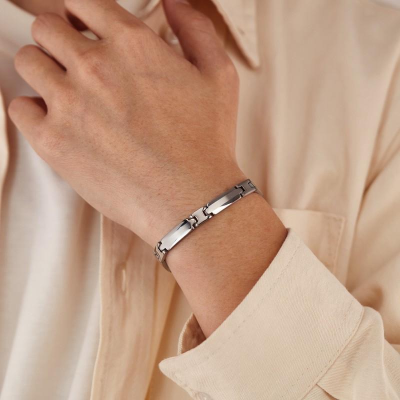 Personalized Bracelet Men's Stainless Steel Niche Simple Design Fashionable Versatile Titanium Wholesale