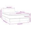 Box Spring Bed with Mattress & LED Dark Brown 120x190 cm Fabric