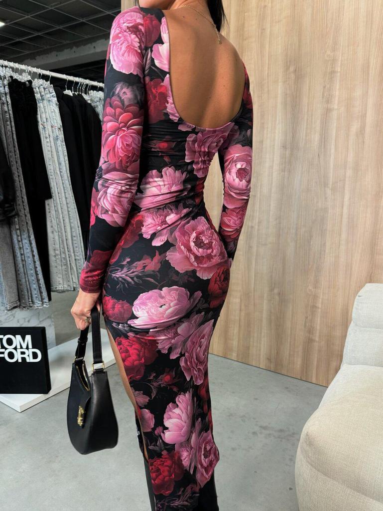 Autumn 2024 Street Style Irregular Split Dress for Women