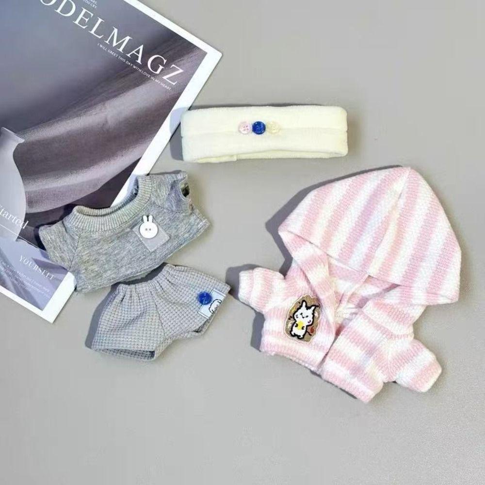 Cartoon T-shirt Cotton Doll's Clothes Outfit Plush Doll Clothes Dress 20cm Cotton Doll Clothes  Toy