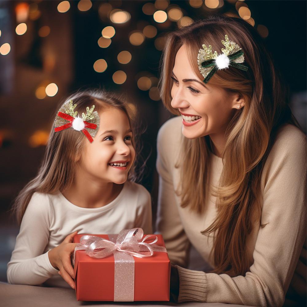 Christmas Deer Eyecatching Antler Hair Accessory With Vibrant Bow For All Occasions Festive