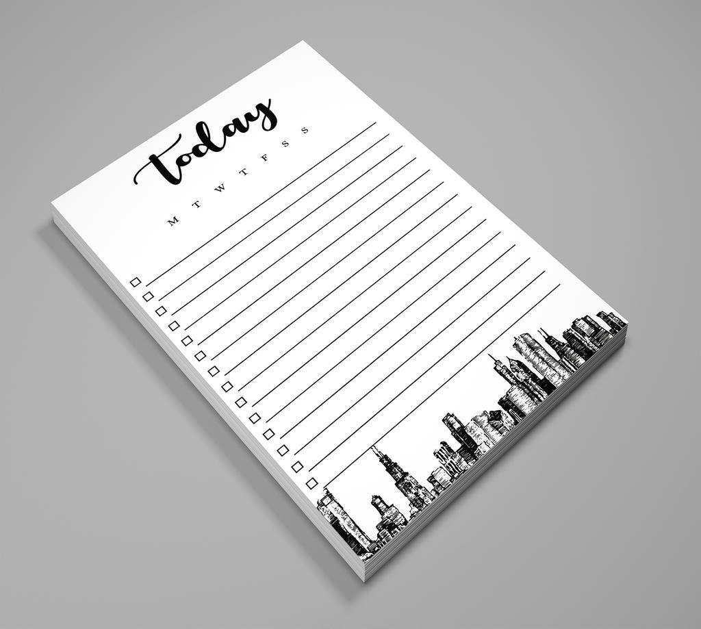 Inkdotpot Denní plánovací blok Poznámkové bloky, nedatovaný To-Do List Odtrhávací blok – 4,5 x 7,5 palce (50 listů) Organizátor