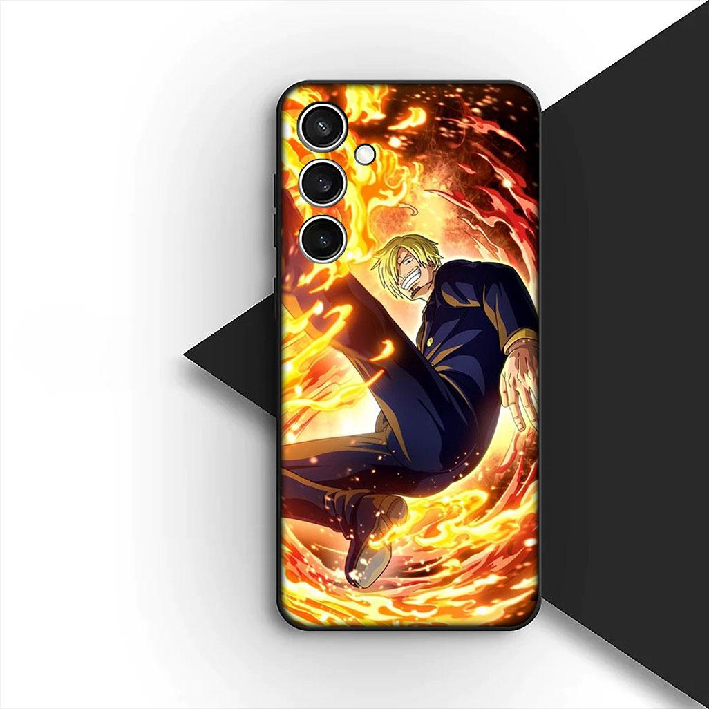 

for Samsung Galaxy S10 S8 S9 Plus A33 A34 A31 70 A71 A72 Note 20 9 8 S10E Phone Cover Case Sanji One Pieces Luffy Roronoa Zoro Galaxy A72