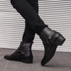 Hot Sale Chelsea Men Boots Low Top Leather Shoes Fashion New Brand High Heels Ankle Boots Side Zipper Handmade Men Casual Shoes