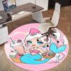 1PC Mermaid Picnic Round Chair mat Area Rug - Non-Slip, Floor Mat for Office, Bedroom, and Indoor Decor -Gift D1127267