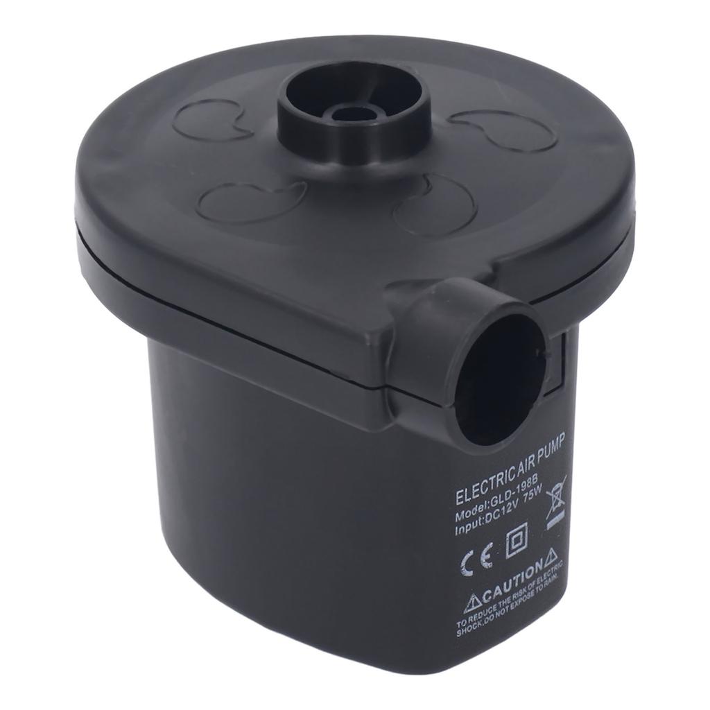 Electric Air Pump 75W Low Noise Portable Inflator Deflator Pump with 3 Nozzle DC12V