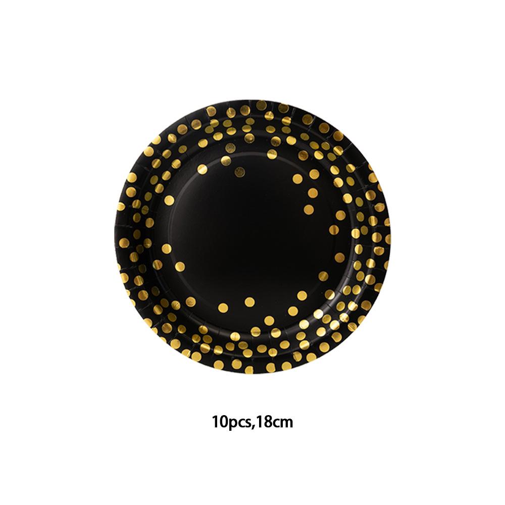 Multi-color Hot-Stamped Party Paper Tableware Set: Plates, Cups & Napkins