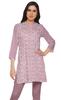 Moomaya Printed Side Slit Short Kurta Tunic For Women Summer Wear Ladies