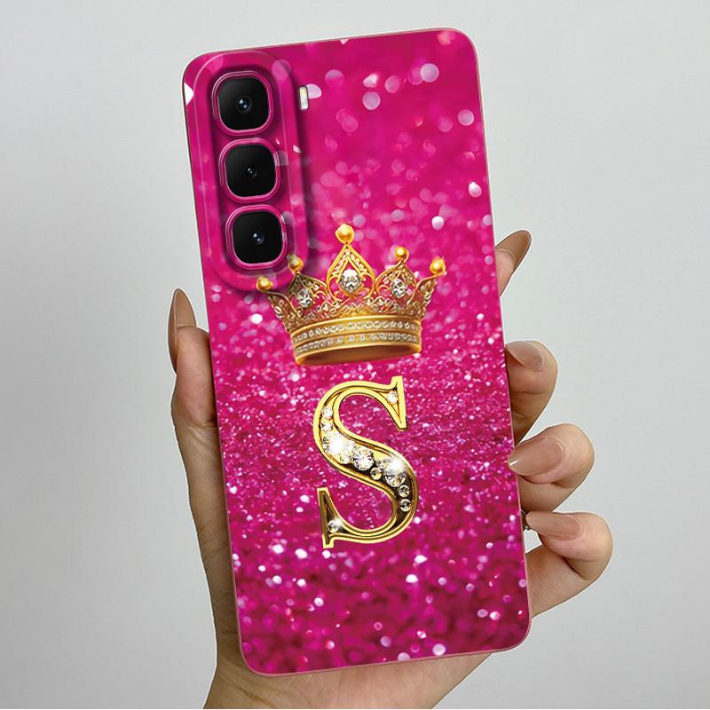 

Для Infinix Hot 60 Pro 60Pro Plus X6885 X6886 Чехол Роскошные Буквы Мягкие Чехлы Для Телефона Для Hot60 Pro Защита Камеры Задняя Крышка Hot 60 Pro (X6885)