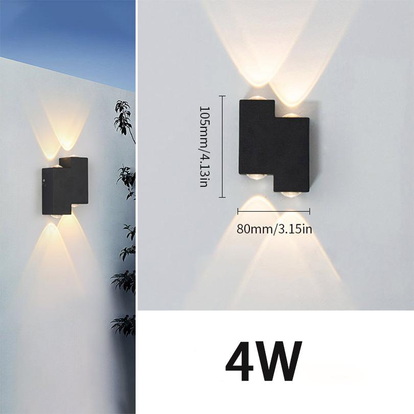 Aluminum LED Wall Lamp Outdoor Waterproof IP66 Yard Wall Light 4W 6W 8W 12W Garden Lights Bedroom Living Room Stairs Lighting