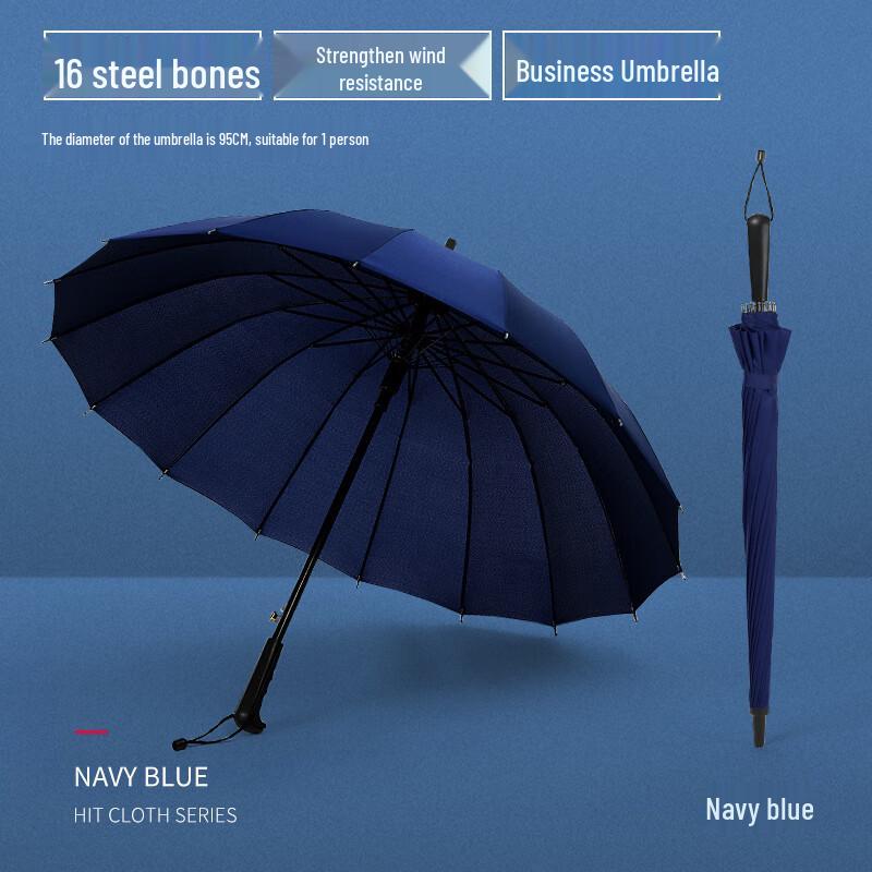 Nanjiao 16-Rib Windproof Long Handle Umbrella