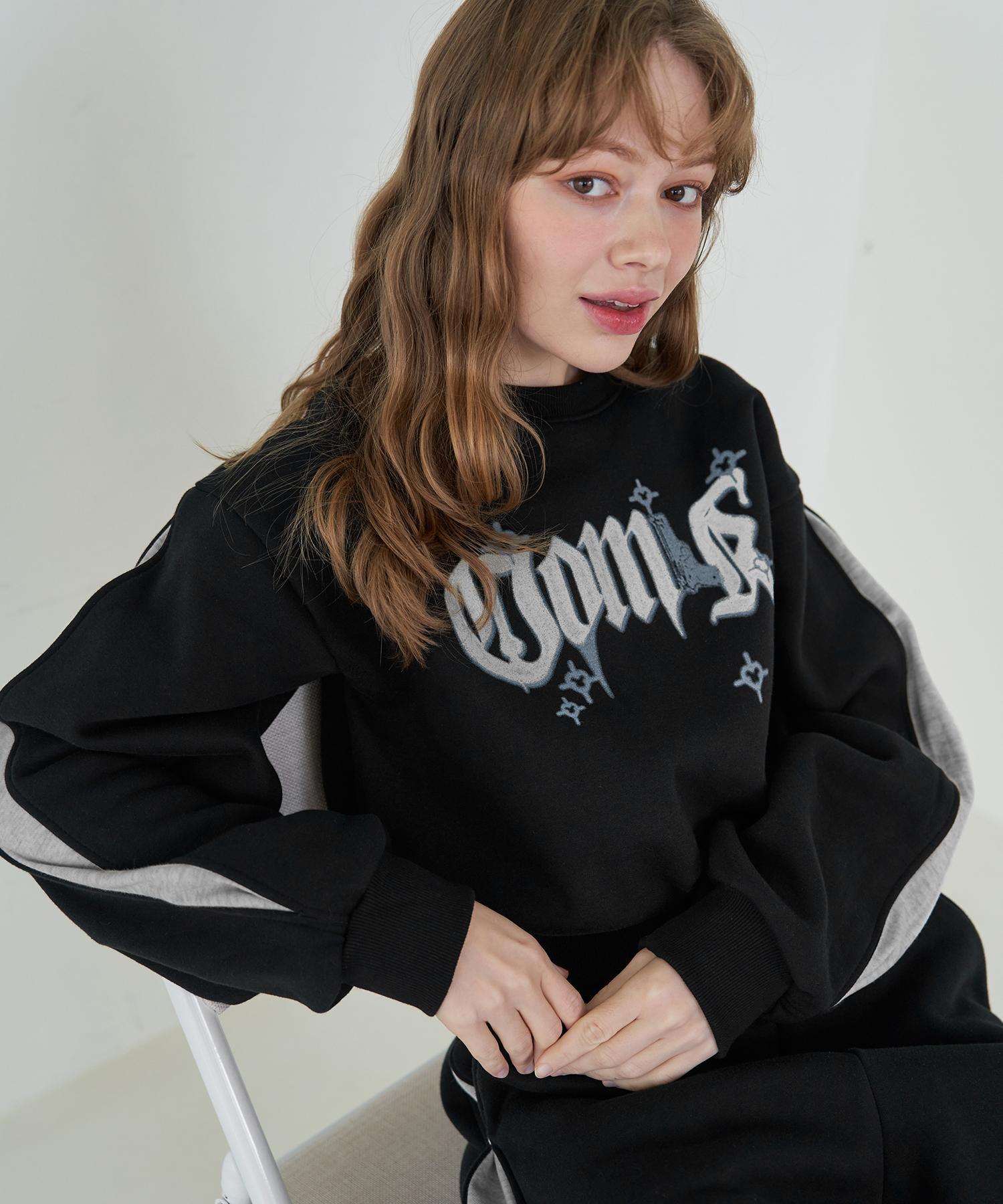 Свитшот Oo Ml Block Core (черный) Black/M (Crop Fit)