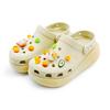 Crocs Crush Clog REGO Hot Dog Cute Fruit Detachable Accessories Stepping On Poop Shoes Unisex Same White and Yellow